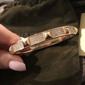 Michael Kors rose gold / crystal bangle bracelet